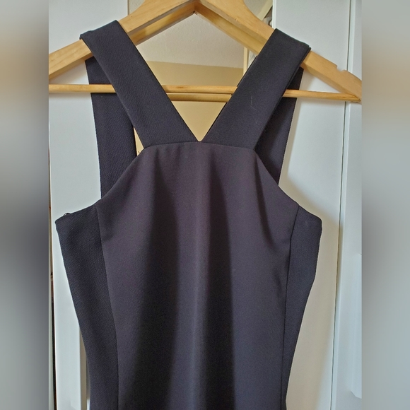 Zara black halter neck fitted dress-small - Picture 2 of 4